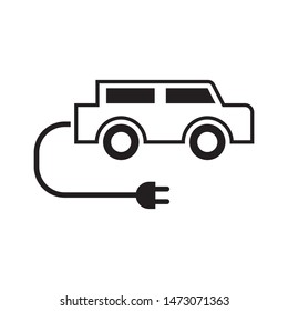 Eco car logo template vector transport clean energy icon design