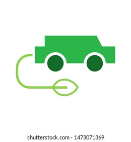 Eco car logo template vector transport clean energy icon design