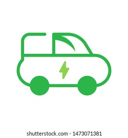 Eco car logo template vector transport clean energy icon design