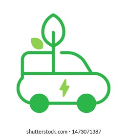 Eco car logo template vector transport clean energy icon design