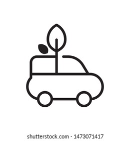 Eco car logo template vector transport clean energy icon design