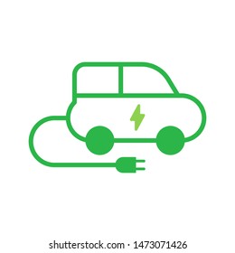 Eco car logo template vector transport clean energy icon design