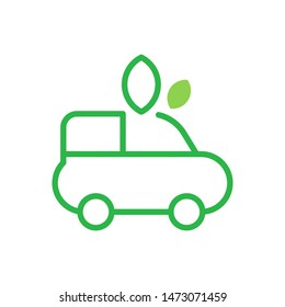 Eco car logo template vector transport clean energy icon design