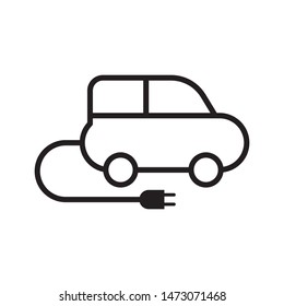 Eco car logo template vector transport clean energy icon design