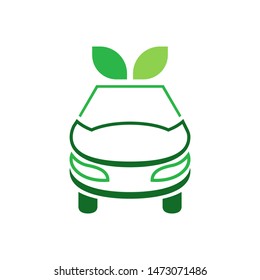 Eco car logo template vector transport clean energy icon design