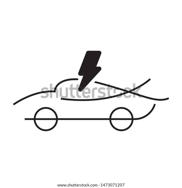 Eco car logo template vector transport clean
energy icon design