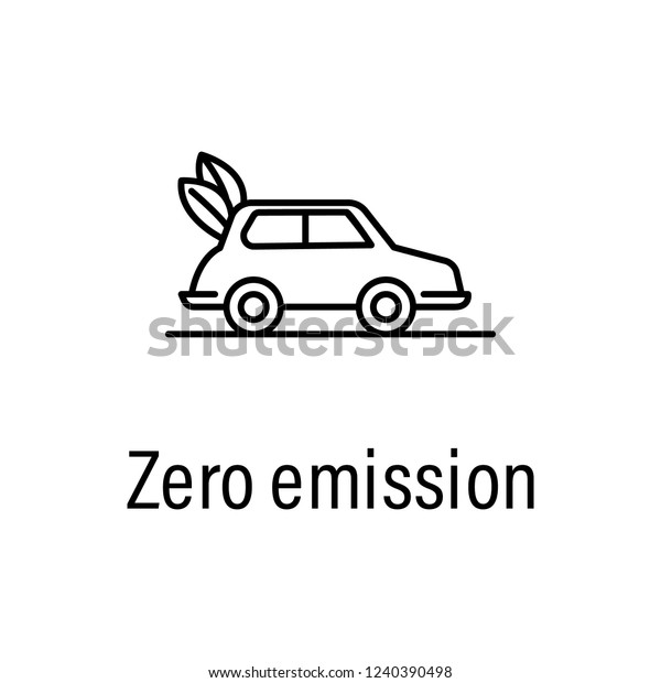 eco, car outline icon with\
name