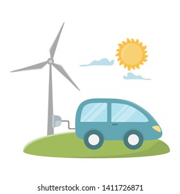 Eco car and save planet design