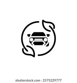 eco car solid icon vector design good for web or mobile app