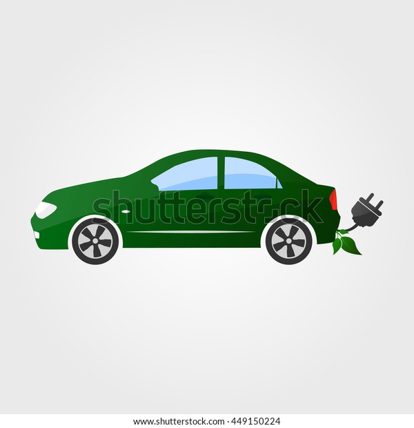 Eco car vector\
illustration. Eco auto\
concept