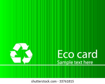 Eco card vector illustration