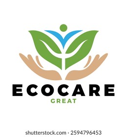 eco care icon logo design template