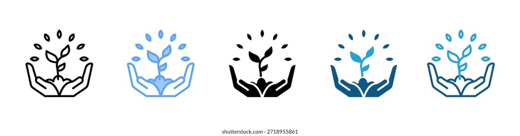 Eco Care Icon Sheet Colección de estilo múltiple