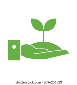 Öko-Pflegesymbol. Vektorgrafik-Stil, einzeln auf weißem Hintergrund