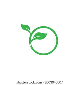 Eco care logo hand and leaf illustration
