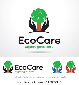 Eco Care Logo Template Design Vector
