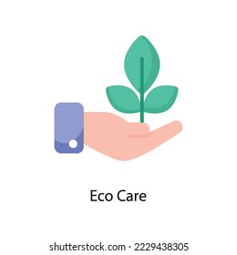 Eco Care vector Flat  Icons. Simple stock illustration