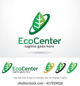 Eco Center Logo Template Design Vector