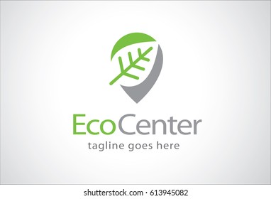 Eco Center Logo Template Design