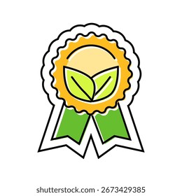 eco certified color icon vector. eco certified sign. isolated symbol illustration