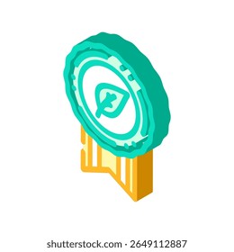 eco certified isometric icon vector. eco certified sign. isolated symbol illustration