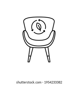 Eco chair color line icon. Pictogram for web page, mobile app, promo. UI UX GUI design element. Editable stroke.