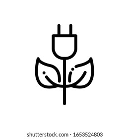 Icono de carga ecológica. Icono de línea del vector simple. EPS 10