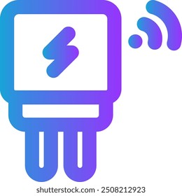 eco charging web icon vector illustration of smart city symbol perfect gradient line vector background 