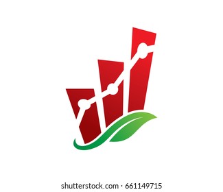 Eco Chart Logo Template Design Vector, Emblem, Design Concept, Creative Symbol, Icon