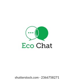Eco Chat Logo Template Design Vector