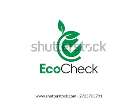 Eco check logo eco friendly green checkmark leaf logo design