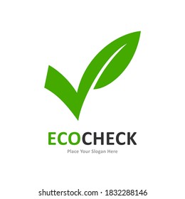 Eco check vector logo template Suitable for business, nature, symbol and design