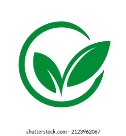 ECO checkmark icon Vector illustration. Isolated on white background