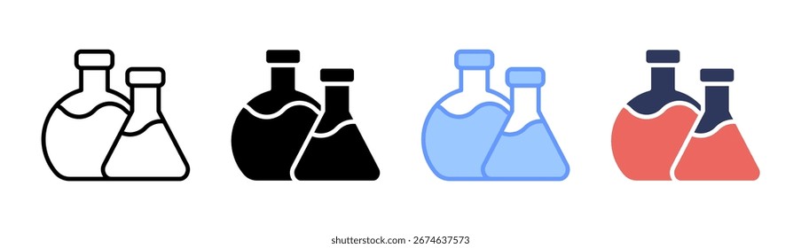 Eco Chemie Icon Set Multiple Style Collection