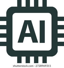 Ícone de chip ecológico representando computação ecologicamente correta, processadores com uso eficiente de energia e hardware sustentável.