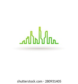 Eco city abstract concept
