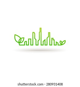 Eco city abstract concept 