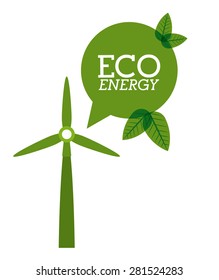 Eco City design over white background, vector illustration