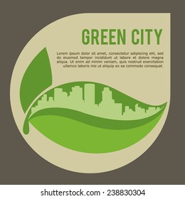 eco city design, vector illustration eps10 graphic 