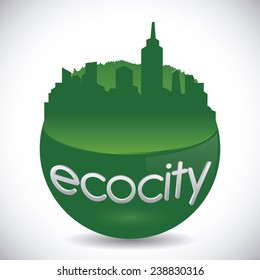 eco city design, vector illustration eps10 graphic 