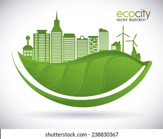 eco city design, vector illustration eps10 graphic 
