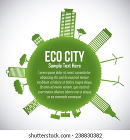 eco city design, vector illustration eps10 graphic 