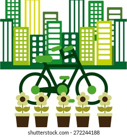 eco city design, vector illustration eps10 graphic 