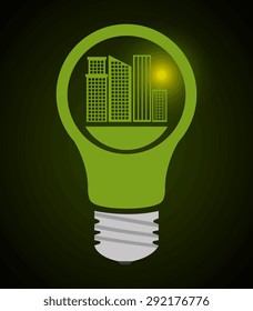 Eco city design, vector illustration eps 10.
