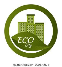 Eco city design, vector illustration eps 10.
