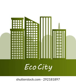 Eco city design, vector illustration eps 10.