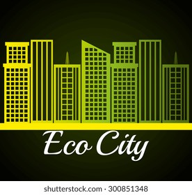 Eco city design, vector illustration eps 10.