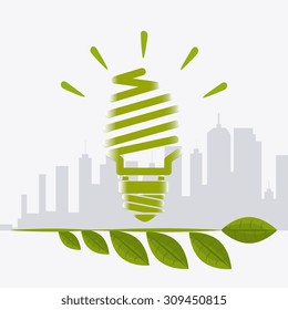 Eco city design, vector illustration eps 10.