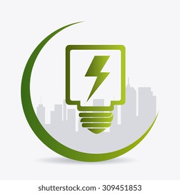 Eco city design, vector illustration eps 10.