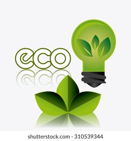 Eco city design, vector illustration eps 10.